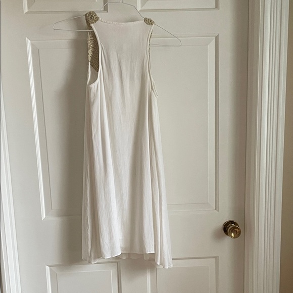 Lilly Pulitzer White Dress with Gold Crochet Yoke XXS - Picture 5 of 5